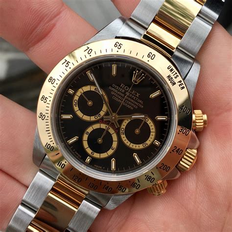 black gold daytona rolex|rolex daytona two tone price.